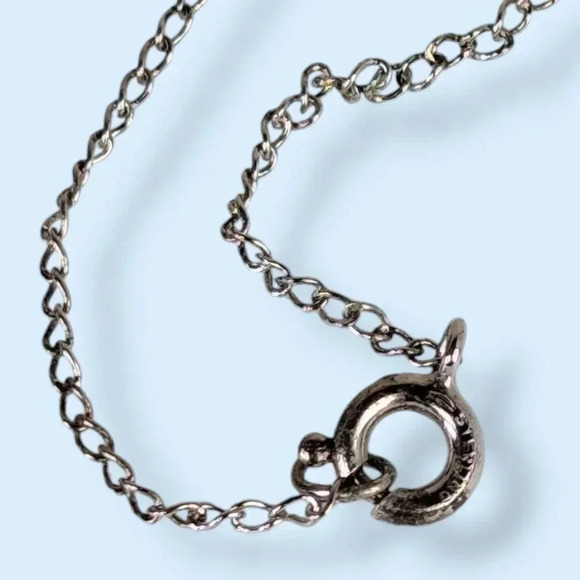 Vintage B David Sterling Flower Necklace - Picture 7 of 8